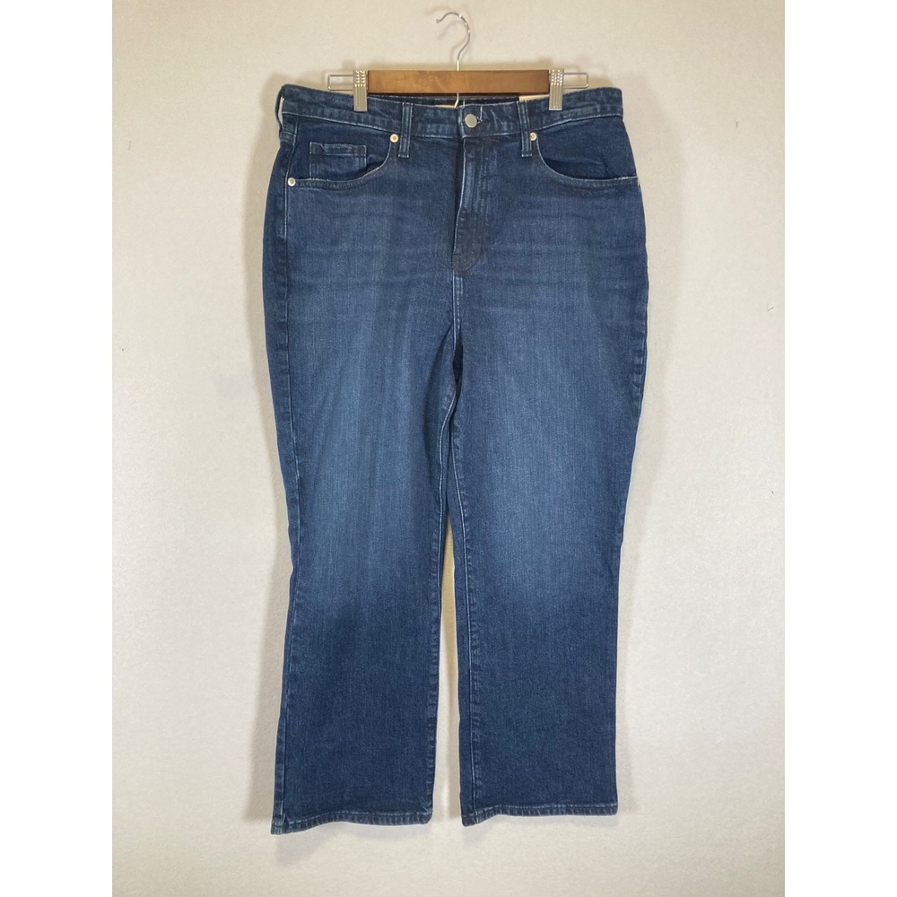 Classic A New Day Women 14/32R Dark Indigo High Rise‎ Straight Leg Stretch Jeans